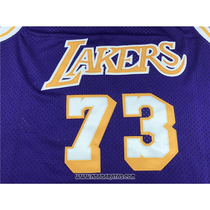 Camiseta Los Angeles Lakers Dennis Rodman #73 Mitchell & Ness 1998-99 Violeta
